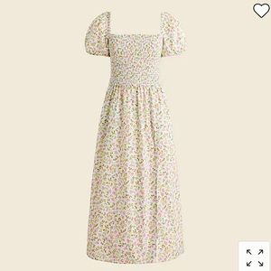 NWT J Crew Smocked Puff Sleeve Dress